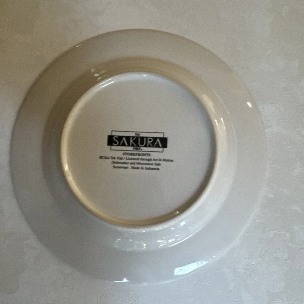 Emilie Sakura French Bistro Plate By Chiu Tak Hak Art In Motion